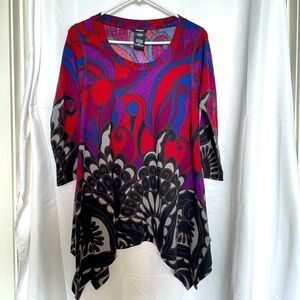 Premise/ multi colored high low quarter length sweater top​​​​​​​​​​